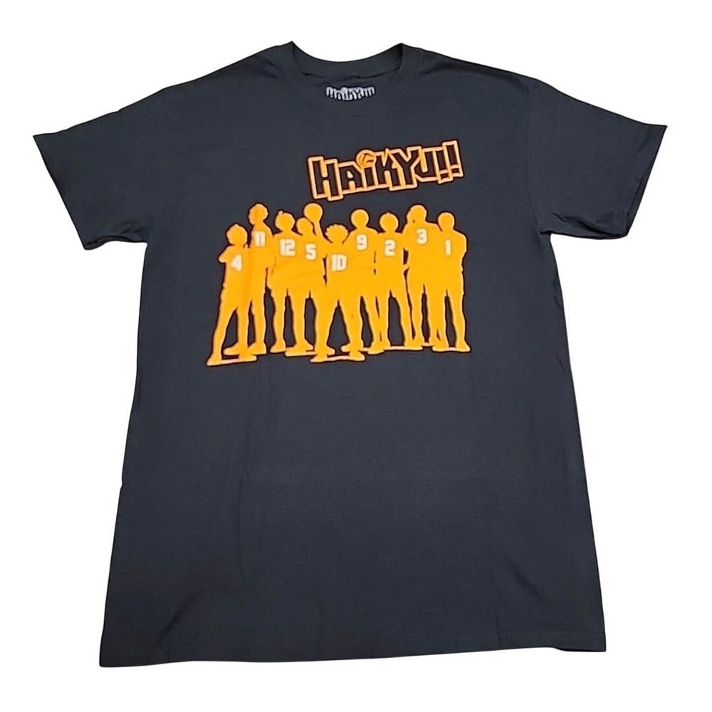 Haikyuu Anime Graphic T-Shirt Jr Medium Black Orange Karasuno Crunchyroll Tee‎